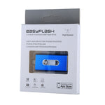 USB Flash Drive 3 trong 1 USB 2.0 & 8 Pin & Micro USB 128GB RQW-02, màu xanh dương RQW-02