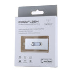 USB Flash Drive 3 trong 1 USB 2.0 & 8 Pin & Micro USB 128GB RQW-02, màu bạc RQW-02