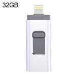Ổ flash easyflash RQW-01B 3 trong 1 USB 2.0 & 8 Pin & Micro USB 32GB, RQW-01B Bạc