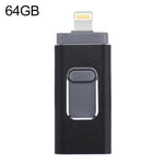 Ổ flash easyflash RQW-01B 3 trong 1 USB 2.0 & 8 Pin & Micro USB 64GB, RQW-01B Đen