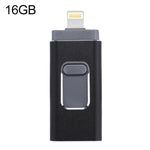USB Flash Drive 3 trong 1 USB 2.0 & 8 Pin & Micro USB 16GB easyflash RQW-01B, màu đen RQW-01B, màu vàng RQW-01B, màu vàng hồng RQW-01B, màu bạc RQW-01B