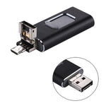 USB Flash Drive 3 trong 1 USB 2.0 & 8 Pin & Micro USB 16GB easyflash RQW-01B, màu đen RQW-01B, màu vàng RQW-01B, màu vàng hồng RQW-01B, màu bạc RQW-01B