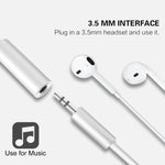 Cáp chuyển đổi âm thanh 8 Pin đực sang 3.5mm cái, cần kết nối Bluetooth, dài khoảng 7.5cm, hỗ trợ Bluetooth
