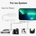 Cáp chuyển đổi âm thanh 8 Pin đực sang 3.5mm cái, cần kết nối Bluetooth, dài khoảng 7.5cm, hỗ trợ Bluetooth