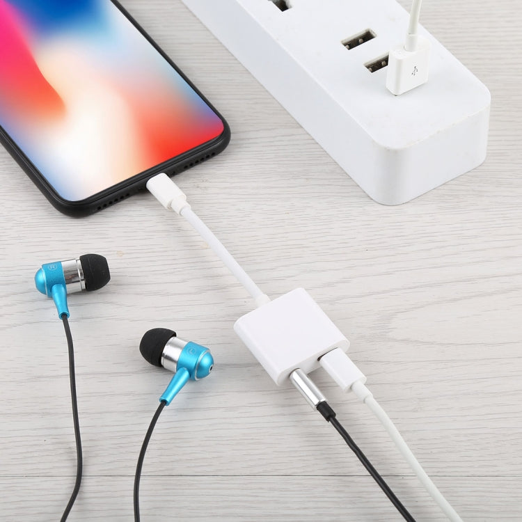 Bộ chuyển đổi cáp sạc & nghe nhạc 8 Pin cái + 3.5mm âm thanh cái sang 8 Pin đực