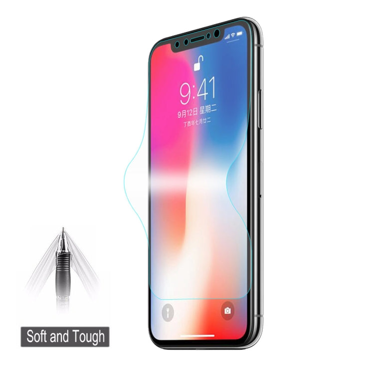 ENKAY Hat-Prince miếng dán bảo vệ màn hình 3D siêu mỏng 0.1mm chống nổ bằng hydrogel cho iPhone XS, chất liệu TPU+TPE+PET, iPhone XS