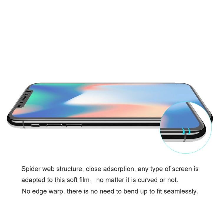 ENKAY Hat-Prince miếng dán bảo vệ màn hình 3D siêu mỏng 0.1mm chống nổ bằng hydrogel cho iPhone XS, chất liệu TPU+TPE+PET, iPhone XS
