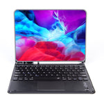 Ốp bàn phím Bluetooth có thể tháo rời X-11BC vỏ da họa tiết trơn cho iPad Pro 11 inch 2020 / 2018, có bàn di chuột & khe cắm bút