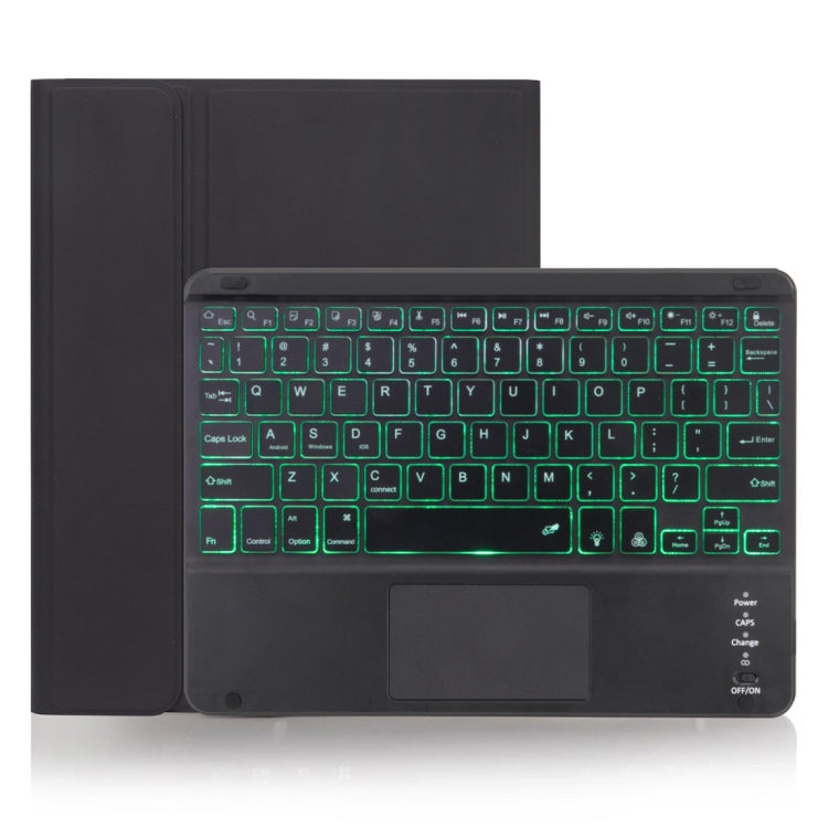 Ốp bàn phím Bluetooth có thể tháo rời X-11BCS vỏ da họa tiết trơn cho iPad Pro 11 inch 2020 / 2018, có bàn di chuột & khe cắm bút & đèn nền