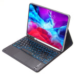 Ốp bàn phím Bluetooth có thể tháo rời X-11BCS vỏ da họa tiết trơn cho iPad Pro 11 inch 2020 / 2018, có bàn di chuột & khe cắm bút & đèn nền