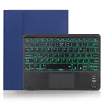 Ốp bàn phím Bluetooth có thể tháo rời X-11BCS vỏ da họa tiết trơn cho iPad Pro 11 inch 2020 / 2018, có bàn di chuột & khe cắm bút & đèn nền