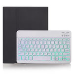 Bao da bàn phím Bluetooth có thể tháo rời X-11BS họa tiết da trơn cho iPad Pro 11 inch 2020 / 2018, có khe cắm bút & đèn nền, bàn phím màu trắng
