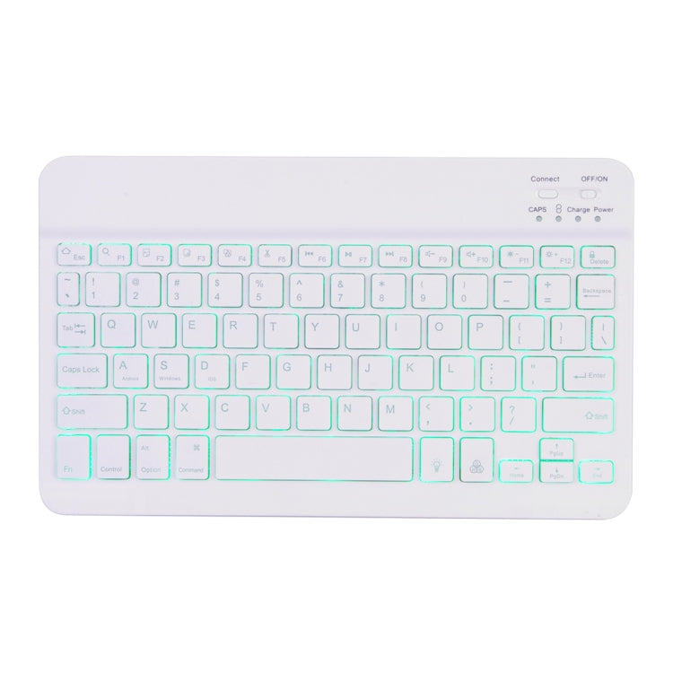 Bao da bàn phím Bluetooth có thể tháo rời X-11BS họa tiết da trơn cho iPad Pro 11 inch 2020 / 2018, có khe cắm bút & đèn nền, bàn phím màu trắng