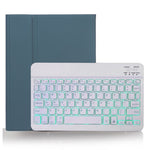 Bao da bàn phím Bluetooth có thể tháo rời X-11BS họa tiết da trơn cho iPad Pro 11 inch 2020 / 2018, có khe cắm bút & đèn nền, bàn phím màu trắng