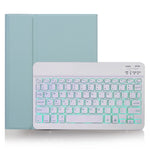 Bao da bàn phím Bluetooth có thể tháo rời X-11BS họa tiết da trơn cho iPad Pro 11 inch 2020 / 2018, có khe cắm bút & đèn nền, bàn phím màu trắng