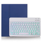 Bao da bàn phím Bluetooth có thể tháo rời X-11BS họa tiết da trơn cho iPad Pro 11 inch 2020 / 2018, có khe cắm bút & đèn nền, bàn phím màu trắng
