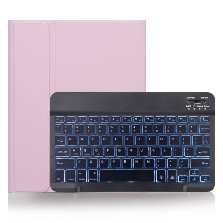 Bao da bàn phím Bluetooth có thể tháo rời X-11BS họa tiết da trơn cho iPad Pro 11 inch 2020 / 2018, có khe cắm bút & đèn nền, bàn phím màu đen