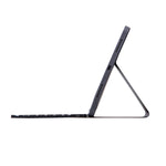 Bao da bàn phím Bluetooth có thể tháo rời X-11BS họa tiết da trơn cho iPad Pro 11 inch 2020 / 2018, có khe cắm bút & đèn nền, bàn phím màu đen
