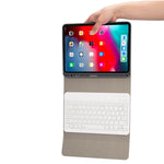 RK11 Bao da máy tính bảng bàn phím Bluetooth nhựa tháo rời kết cấu lụa cho iPad Pro 11 inch có ngăn đựng bút & chức năng giá đỡ