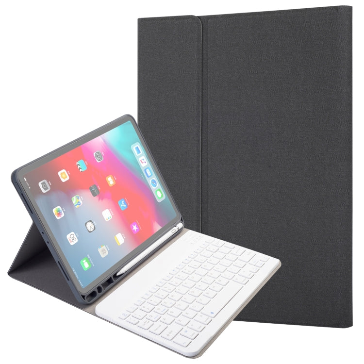 RK11 Bao da máy tính bảng bàn phím Bluetooth nhựa tháo rời kết cấu lụa cho iPad Pro 11 inch có ngăn đựng bút & chức năng giá đỡ
