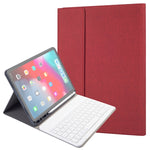 RK11 Bao da máy tính bảng bàn phím Bluetooth nhựa tháo rời kết cấu lụa cho iPad Pro 11 inch có ngăn đựng bút & chức năng giá đỡ