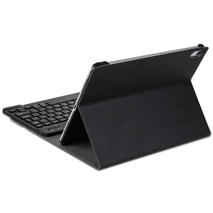 Bao da bàn phím Bluetooth có thể tháo rời + bao da lật ngang họa tiết chải có giá đỡ cho iPad Pro 11 inch (2018)