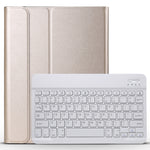Bao da bàn phím Bluetooth có thể tháo rời + bao da lật ngang họa tiết chải có giá đỡ cho iPad Pro 11 inch (2018)