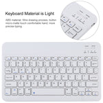 Bàn phím Bluetooth TG11B trắng có thể tháo rời + bao da vải microfiber cho iPad Pro 11 inch (2020), có khe và giá đỡ bút, bàn phím trắng