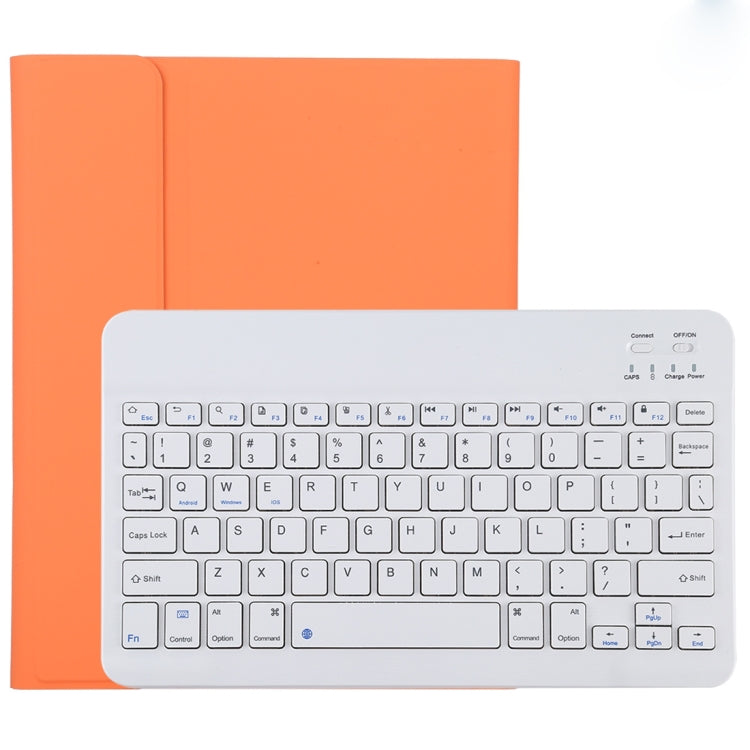 Bàn phím Bluetooth TG11B trắng có thể tháo rời + bao da vải microfiber cho iPad Pro 11 inch (2020), có khe và giá đỡ bút, bàn phím trắng