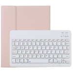 Bàn phím Bluetooth TG11B trắng có thể tháo rời + bao da vải microfiber cho iPad Pro 11 inch (2020), có khe và giá đỡ bút, bàn phím trắng