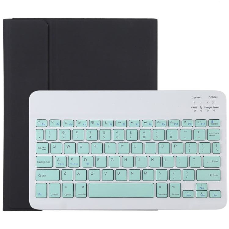 TG11B Bàn phím Bluetooth màu xanh tháo rời + Bao da máy tính bảng microfiber cho iPad Pro 11 inch (2020), có ngăn đựng bút & giá đỡ, bàn phím màu xanh