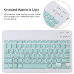 TG11B Bàn phím Bluetooth màu xanh tháo rời + Bao da máy tính bảng microfiber cho iPad Pro 11 inch (2020), có ngăn đựng bút & giá đỡ, bàn phím màu xanh