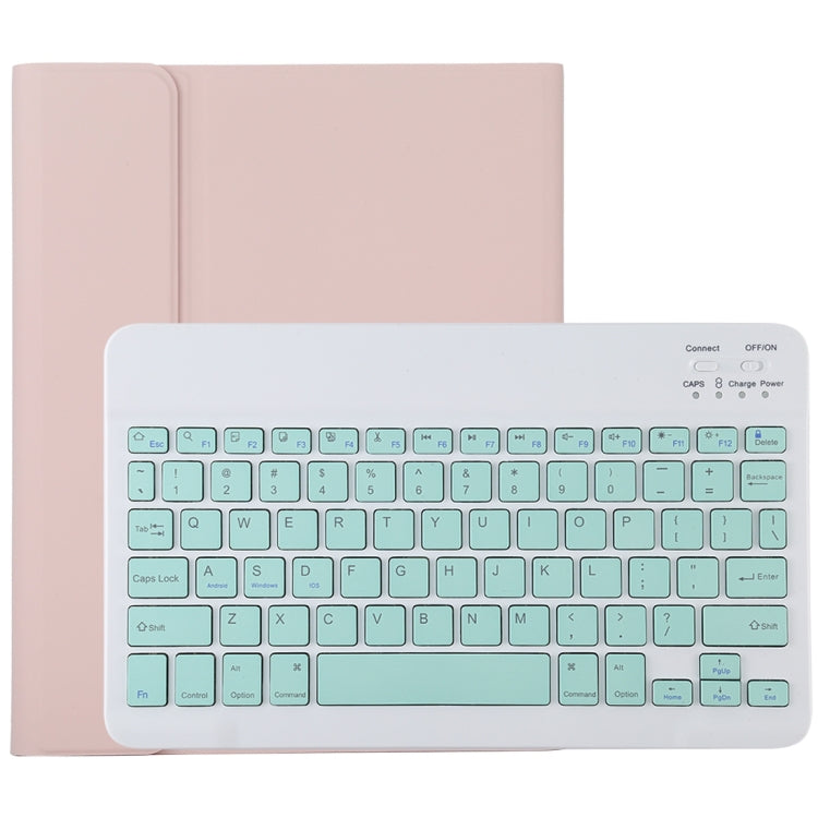 TG11B Bàn phím Bluetooth màu xanh tháo rời + Bao da máy tính bảng microfiber cho iPad Pro 11 inch (2020), có ngăn đựng bút & giá đỡ, bàn phím màu xanh