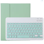 TG11B Bàn phím Bluetooth màu xanh tháo rời + Bao da máy tính bảng microfiber cho iPad Pro 11 inch (2020), có ngăn đựng bút & giá đỡ, bàn phím màu xanh