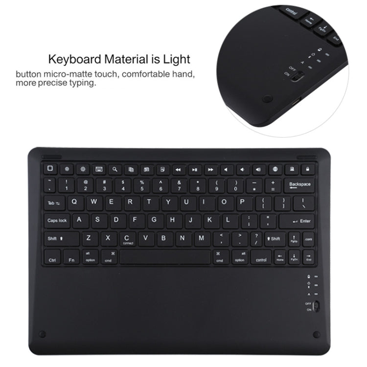 T129 Bao da máy tính bảng bàn phím Bluetooth màu đen tháo rời microfiber cho iPad Pro 12.9 inch (2020), có giá đỡ, bàn phím màu đen