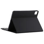 Bao da bàn phím Bluetooth đen có thể tháo rời TG11BCS bằng da microfiber cho iPad Pro 11 inch (2020), có đèn nền & bàn di chuột & khe cắm bút & giá đỡ, bàn phím màu đen