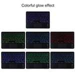 Bao da bàn phím Bluetooth đen có thể tháo rời TG11BCS bằng da microfiber cho iPad Pro 11 inch (2020), có đèn nền & bàn di chuột & khe cắm bút & giá đỡ, bàn phím màu đen