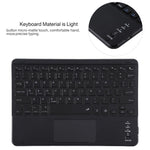 Bao da bàn phím Bluetooth đen có thể tháo rời TG11BCS bằng da microfiber cho iPad Pro 11 inch (2020), có đèn nền & bàn di chuột & khe cắm bút & giá đỡ, bàn phím màu đen