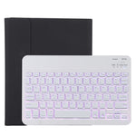 TG11BS Bàn phím Bluetooth trắng có thể tháo rời, bao da vải microfiber cho iPad Pro 11 inch (2020), có đèn nền & khe cắm bút & giá đỡ, bàn phím màu trắng