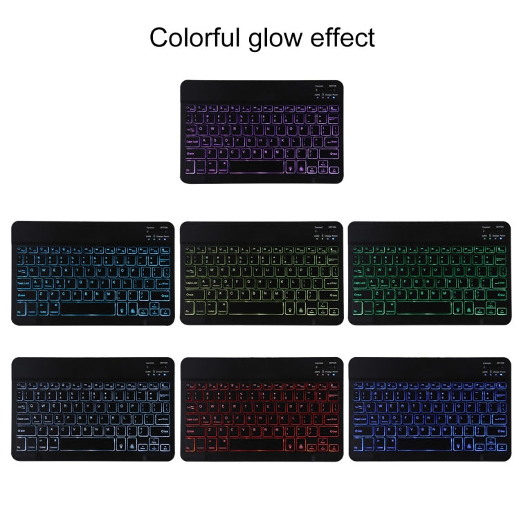 TG11BS Bàn phím Bluetooth đen có thể tháo rời + bao da vải microfiber cho iPad Pro 11 inch (2020), có đèn nền & khe cắm bút & giá đỡ, bàn phím màu đen