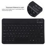 TG11BS Bàn phím Bluetooth đen có thể tháo rời + bao da vải microfiber cho iPad Pro 11 inch (2020), có đèn nền & khe cắm bút & giá đỡ, bàn phím màu đen
