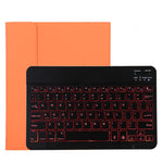 TG11BS Bàn phím Bluetooth đen có thể tháo rời + bao da vải microfiber cho iPad Pro 11 inch (2020), có đèn nền & khe cắm bút & giá đỡ, bàn phím màu đen