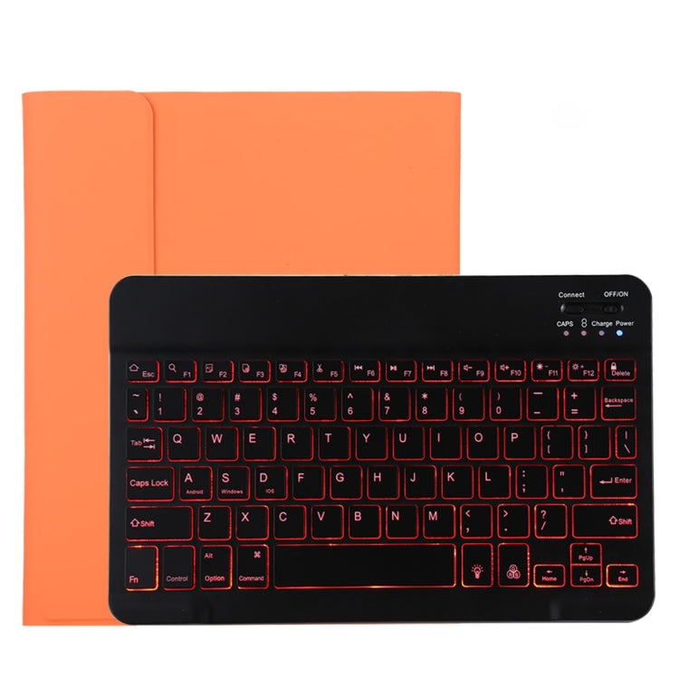 TG11BS Bàn phím Bluetooth đen có thể tháo rời + bao da vải microfiber cho iPad Pro 11 inch (2020), có đèn nền & khe cắm bút & giá đỡ, bàn phím màu đen
