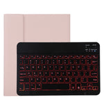 TG11BS Bàn phím Bluetooth đen có thể tháo rời + bao da vải microfiber cho iPad Pro 11 inch (2020), có đèn nền & khe cắm bút & giá đỡ, bàn phím màu đen