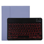 TG11BS Bàn phím Bluetooth đen có thể tháo rời + bao da vải microfiber cho iPad Pro 11 inch (2020), có đèn nền & khe cắm bút & giá đỡ, bàn phím màu đen