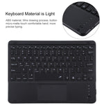TG-102BCS Bàn phím Bluetooth đen có thể tháo rời + bao da vải microfiber cho iPad 10.2 inch / iPad Air (2019), có Touch Pad & đèn nền & khe cắm bút & giá đỡ, bàn phím màu đen