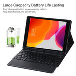 TG-102BCS Bàn phím Bluetooth đen có thể tháo rời + bao da vải microfiber cho iPad 10.2 inch / iPad Air (2019), có Touch Pad & đèn nền & khe cắm bút & giá đỡ, bàn phím màu đen