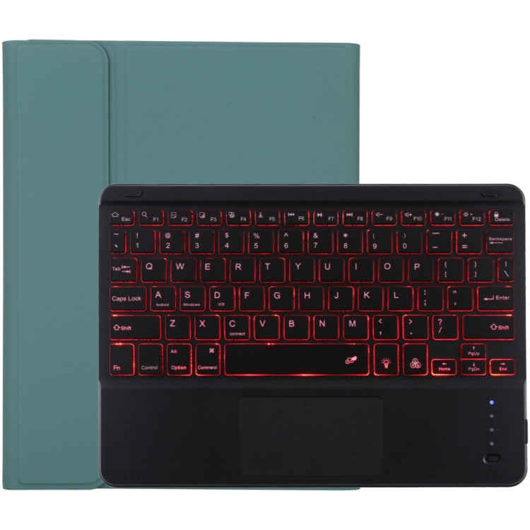 TG-102BCS Bàn phím Bluetooth đen có thể tháo rời + bao da vải microfiber cho iPad 10.2 inch / iPad Air (2019), có Touch Pad & đèn nền & khe cắm bút & giá đỡ, bàn phím màu đen
