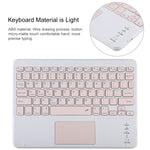 Bàn phím Bluetooth màu hồng TG-102BC có thể tháo rời + Bao da vải microfiber cho máy tính bảng iPad 10.2 inch / iPad Air (2019), có Touch Pad & khe cắm bút & giá đỡ, Bàn phím màu hồng