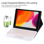 Bàn phím Bluetooth màu hồng TG-102BC có thể tháo rời + Bao da vải microfiber cho máy tính bảng iPad 10.2 inch / iPad Air (2019), có Touch Pad & khe cắm bút & giá đỡ, Bàn phím màu hồng